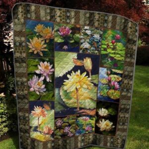 Water Lily P110412 Quilt Blanket  Quilt